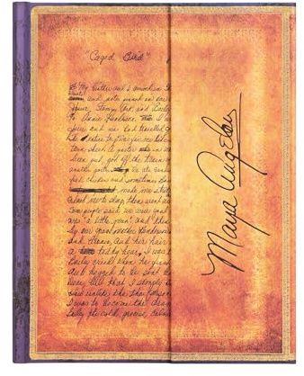 Angelou, I Know Why the Caged Bird Sings (Embellished Manuscripts Collection) Ultra Lined Hardcover Journal: Hardcover, 120 gsm, ribbon marker, memento pouch, wrap closure