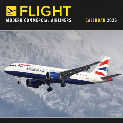 Flight – Modern Commercial Airliners – Passagierflugzeuge 2026 – Wand-Kalender: Original Carousel-Kalender [Mehrsprachig] [Kalender] (Wall-Kalender)
