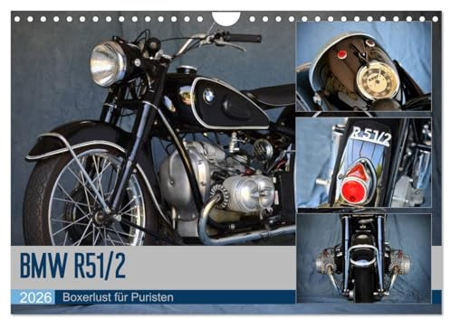BMW R 51/2 (Wandkalender 2026 DIN A4 quer), CALVENDO Monatskalender: Boxerlust für Puristen (CALVENDO Mobilitaet)
