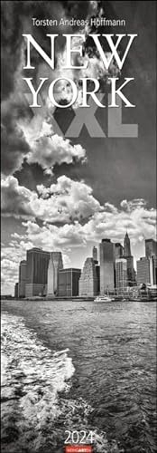 New York XXL Kalender 2024. Reise-Kalender mit 12 atemberaubenden Fotografien gigantischer Häuserschluchten und Wolkenkratzer. Langer Wandkalender 2024 XXL. 34x98 cm. Hochformat