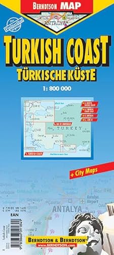 Türkische Küste: 1:800000. Einzelkarten: Turkish Coast 1:800 000; North Aegean Coast 1:800 000; Turkish Coast East 1:800 000; Antalya 1:15 000; Izmir ... administrative &Time Zones (Berndtson Maps)
