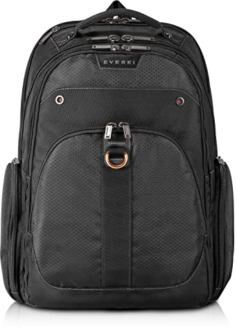 EVERKI Atlas Business Laptop-Rucksack – Damen- oder Herren-Rucksack für die Arbeit mit 13-17,3 verstellbarem Fach, 32L Kapazität – Reisetauglicher Bürolaptop(EKP121), Schwarz