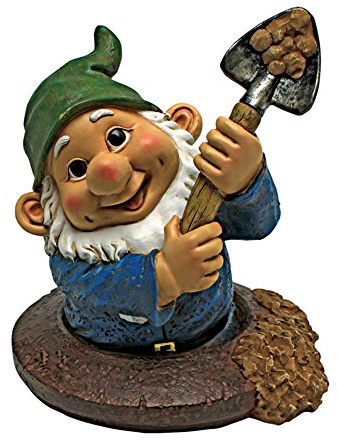 Design Toscano Schaufelnder Sam, der Gartenzwerg