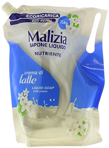 Malizia - Sapone liquido Ecoricarica Latte, 1l