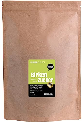 Wohltuer Xylit - Der Echte Birkenzucker aus Finnland 500g | Das Original - garantiert ohne Maiszusatz | Natürlicher Zucker-Ersatz für gesunde Ernährung