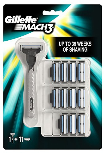 Gillette Mach3 Rasierklingen 11er + Rasierer Für Männer