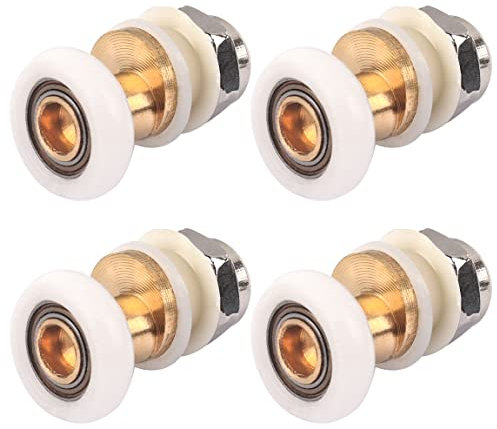ATOPLEE 4pcs Shower Door Rollers, 19mm Diameter, Modern Style, Clear Color, Silent & Stable, Suitable for Most Shower Enclosures