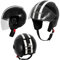 A-Pro Motorradhelm Motorrad Roller Offenes Jet Helm Viser ECE 22-06 Schwarz S