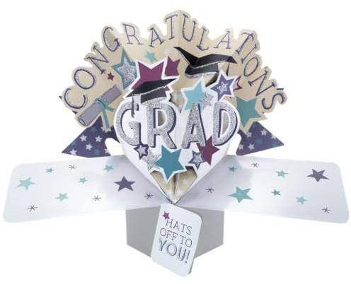 Graduation Pop-Up Greeting Card Original Second Nature 3D Pop Up Cards