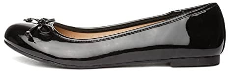 Lilley Gerri Womens Black Patent Ballerina - Size 9 UK - Black