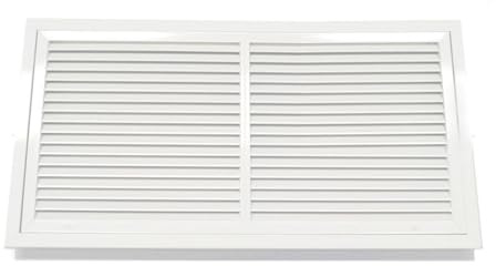 3S SuperSamaStore Grille d'Aspiration avec Porte-filtre, Bouche d'Aspiration d'Air avec Filtre, Grille de Ventilation pour Installation Murale ou au Plafond, Aluminium, 100 x 40 Cm, Blanche