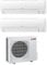 Mitsubishi Electric MXZ-2HA50VF Linea Smart, Set climatizzatore Dual Split a Parete MXZ-2HA50FV Composto da 2 unità Interne 12.000 BTU, Bianco