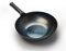 臻三环 ZhenSanHuan - Wok de hierro martillado a mano con fondo plano apto para inducción (mango de hierro de 32 cm)