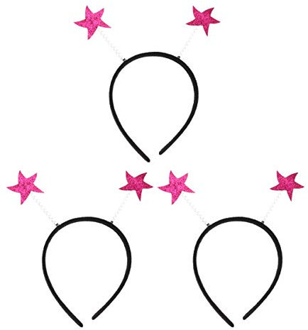 Amosfun 3 Stücke Silvester Haarreif 2020 Stirnband Tiara Seestern Haarband Stern Kopfschmuck Party Haarschmuck Geburtstag Kopfbedeckung Kostüm Zubehör Dekoration