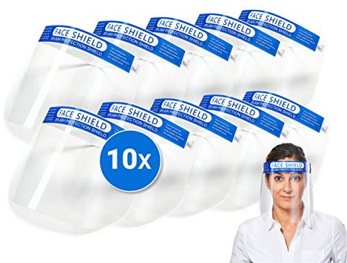 Face Shield mit Anti Beschlag Visier und angenehmem Dank Polsterung- Gesichtsschutzschild, Faceshield, Visier, Spuckschutz…