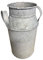 Deko Milchkanne mit 2 Griffen Metall matt verzinkt 14X26,5cm Deko Pflanzen