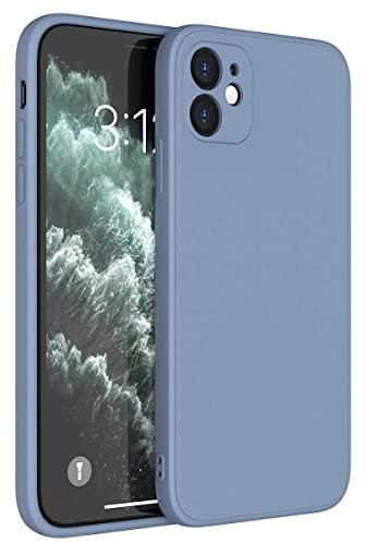 Mixroom - Cover Custodia Case per iPhone 11 Protezione Copre Fotocamera in Silicone TPU Opaco con Bordi Piatti Colore Blu Acciaio