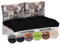 Beo Palettenkissen Set für Palettenmöbel | Made in EU | UV-beständige Lounge Kissen | 1x Palettenkissen 120 x 80 in Anthrazit | 2X Palettenkissen Rückenkissen 60 x 40 mit Feder-Muster