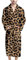 HUGS IDEA Accappatoio da uomo morbido e caldo accappatoio per doccia assorbente accappatoio T-rex dinosauro Galaxy Halloween teschio zucca, Leopard, Taglia unica