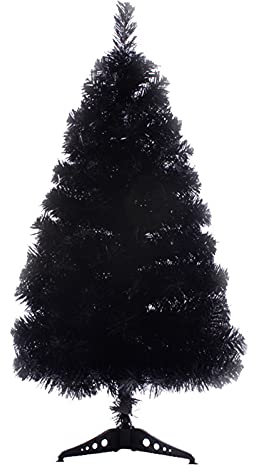 INIFLM Albero di Natale Artificiale Nero (60 cm/90 cm) - Pino di Natale per Casa, Ufficio, Decorazione per Feste