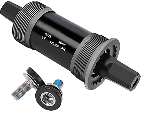 Meyecon Fahrrad Innenlager BSA Tretlager 68 mm Fahrrad Tretlager Vierkant-Innenlager für Vierkantspindelkurbel 68mm Rahmen Shell Radfahren Zubehör mit Wasserdichten Schrauben (116mm)