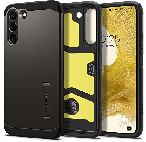 Spigen Tough Armor Hülle Kompatibel mit Samsung Galaxy S22 -Gunmetal