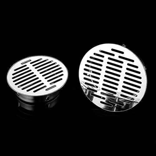 Siphon de sol en acier inoxydable - Couvercle de siphon de sol (bouche plate 160 mm) - Pour une utilisation en intérieur et en extérieur (160 mm)