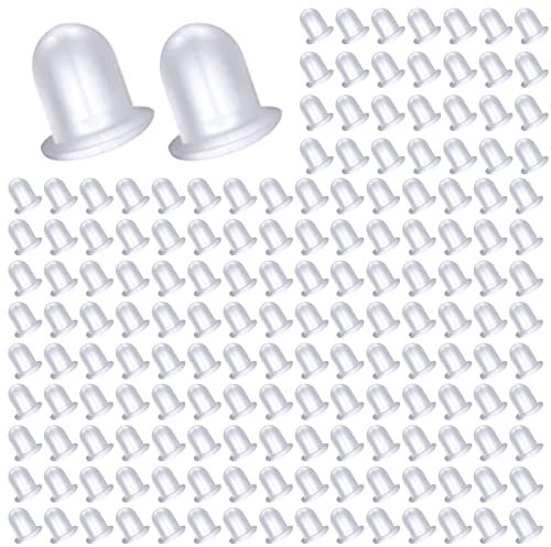 TOAOB 1000 Piezas Tuercas Pendientes 5 mm x 6 mm silicona Transparente Cierres Pendientes Tapón de Seguridad Tope Posterior de Goma para Hacer Joyería Bisutería Manualidad Fabricación de Joyas