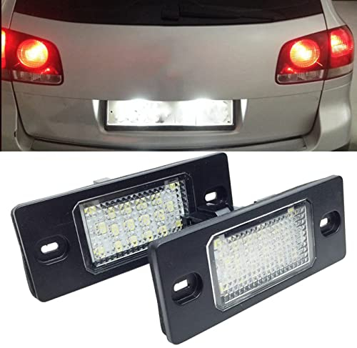 NP 2pcs LED Nummernschildbeleuchtung für P-orsche C-ayenne 955 957 02-10 für V-W G-olf 5 T-ouareg MK1 T-iguan 07-15 P-assat B5.5 Auto Rückleuchten