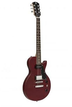 Stagg SEL-HB90 CHERRY E-Gitarre mit massivem Mahagoni-Körper und flachem Tisch