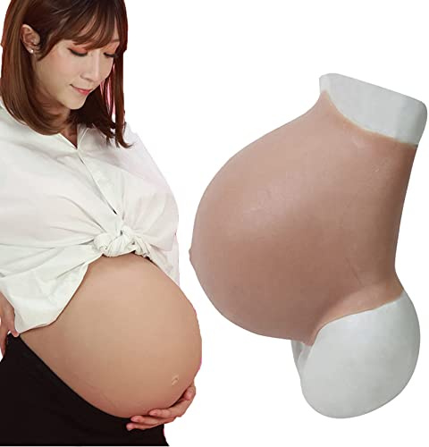 XDLYWUZIQ Faux Ventre De Femme Enceinte Bosse Réaliste Accessoires De Ventre De Bosse Costume Cosplay, Réaliste 3-10 Mois Silicone Artificiel Faux Ventre Costume,6-8months