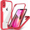 Für iPhone X/iPhone XS Hülle, 360 Grad Schutzhülle Stoßfest Handyhülle iPhone X mit Eingebautem Displayschutz und Kameraschutz iPhone X Case Bumper Fallschutz TPU iPhone XS X Cover (Rot)