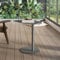 [en.casa] Beistelltisch Nastätten Gartentisch Couchtisch mit Metallgestell Sofatisch modernes Design für Wohnzimmer Schlafzimmer Balkon Terrasse 50x50x38 cm Grau, matt