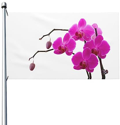 Gartenflagge, Motiv: rosa Lilien, bedruckt, 90 x 152 cm, Outdoor-Flagge, Banner, Brise, Flagge, farbecht, für Zuhause, Haus, Innen- und Außenbereich