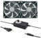Ronyaoko 120mm Lüfter Leise 120x25mm Zweireihiger, 12V PC Lüfter, mit AC 220V 240V Regelbar Geschwindigkeitskontrolle 2 x 12cm Gehäuselüfter,für Computer/AV-Kabine/Workstation Chassis Cabinet Server