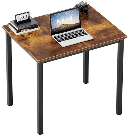 Need AC3FB (8060) Kleiner Computertisch für Zuhause und Büro, 80 cm Länge, kleiner Schreibtisch, Gaming-Schreibtisch, Studenten, Laptop, rustikaler brauner Schreibtisch und schwarzer Rahmen