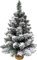 Albero di Natale Alberello Pinetto Verde in PVC ignifugo con Base rivestita in Juta (Altezza 60 cm, Innevato)