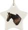 Christbaumschmuck Keramik Weihnachten ​Ornamente Mit Hanfseil Hängende Ornamente Lustiges Tennessee-Walking-Pferd, Das Aus Einer Rissigen Wand Kommt