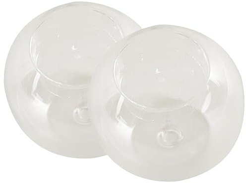 Ciieeo 2pièces Bougeoir Verre Transparent Support Décoratif pour Bougies Tealight pour Salle à Manger Mariages Et Événements Festifs