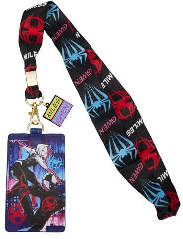 Loungefly Marvel Spiderverse Miles and Gwen Schlüsselband mit Kartenhalter