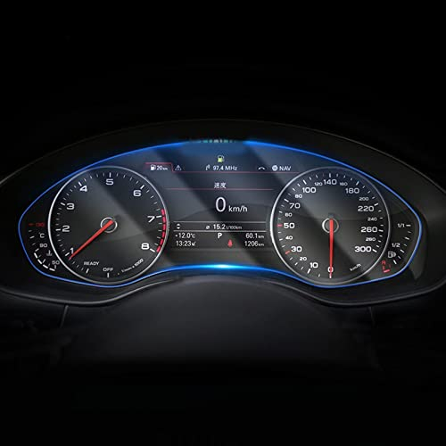 WITTSY Für Audi A6 A7 C7 2012-2018 Automobilinnenraum Instrumententafel Membran LCD-Bildschirm TPU-Schutzfolie Dekoration Kratzfest Bildschirmschutz
