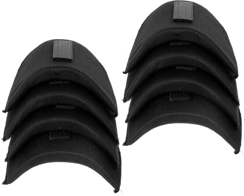 WLLHYF Eingesetzte Schulterpolster Dicke 1,5 cm Atmungsaktive Schwammpolster Schulterverstärker Nähzubehör, Schräge Hohe Niedrige Schultern, Blazer, Anzug, T-Shirt(Black-4 Pairs)