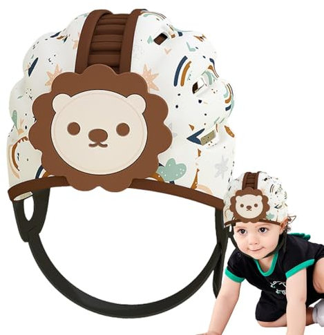 Tvnlolm Baby-Sicherheitsmütze, atmungsaktiver Kopfschutz für Kinder - Baby-Kleinkind-Mütze,Anti-Kollisions-Mütze mit niedlichem Look, erweiterbar und verstellbar, für Kinder im Alter von 6 bis 24