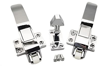 GETREY Cold Room Handle Latch,Commercial Refrigerator Door Lock Single Double Hook Activity Hook Refrigerator Door Drying Oven Temperate (Color : Single Hook)(Color:Adjust The Structure)