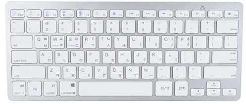 Tosuny Kabellose Tastatur für PC, Laptop, Tablet, Zweisprachige Koreanische Tastatur, Englische und Thailändische Tastatur, Superschlanke (Koreanisch)