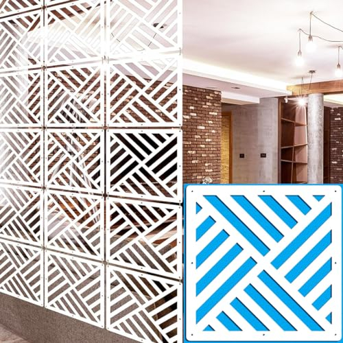 HAILM 24Pcs, Hängender Wandteiler Tragbare Raumteiler Für Raumtrenner, Raumtrenner Pflanzen Weiße Für Wohnzimmer-Schlafzimmer-Heimdekoration, 11,4×11,4 Zoll