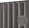 MIULEE Tenda da doccia in lino 150x180 cm grigio, tende da doccia impermeabili in poliestere di lusso per hotel, tenda da bagno in tessuto lavabile antimuffa con 10 anelli