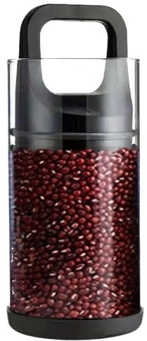 Coffee Bean Storage, Vacuum Coffee Container, Coffee Storage Container, 7.87x3.74 Inches Airtight Sealed Container, Clear Glass, Medium Coffee Bean Storage, 350ML Coffe Beans Storage For Coffee Beans