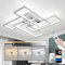 Vloitgol LED Deckenleuchte Dimmbar, 56W 66cm Deckenlampe Silber Modern Wohnzimmerlampe mit Fernbedienung, 3000K-6500K, 4-Quadratisches Schlafzimmerlampe Led Deckenbeleuchtung für Büro Küche esszimmer