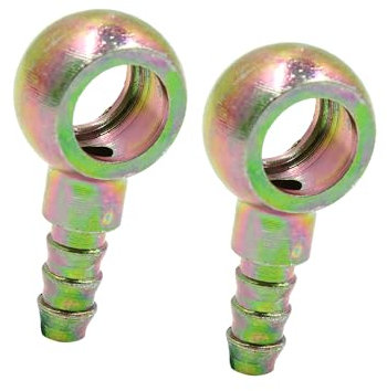 TUCKBOLD Car 1/4 6mm ID Hose Barb 12mm Banjo Fitting Fuel Line Adapter 2pcs Automotive Parts